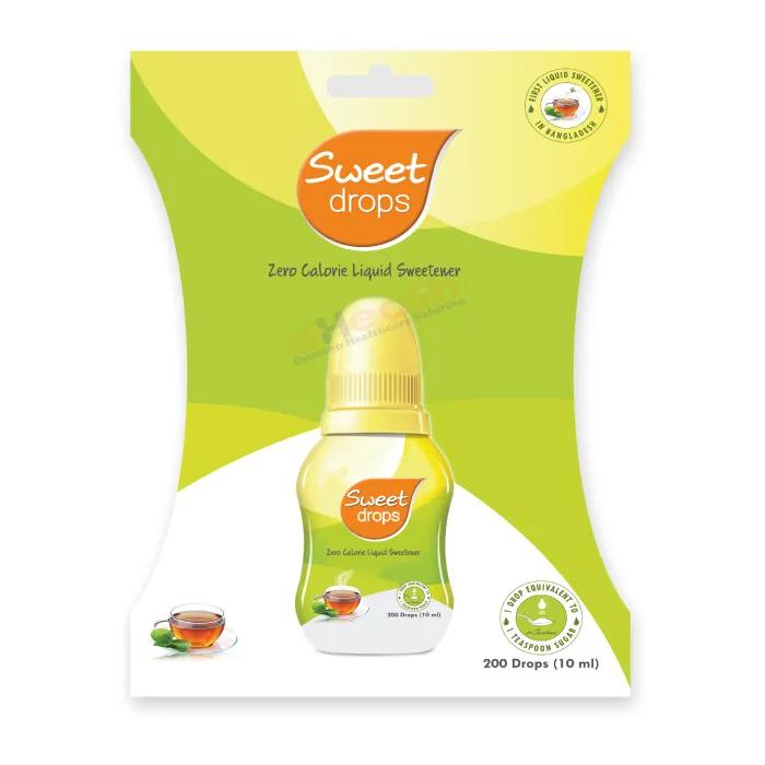 Sweet Drops, Zero calorie liquid sweetener for diabetes, 10ml I dHealth